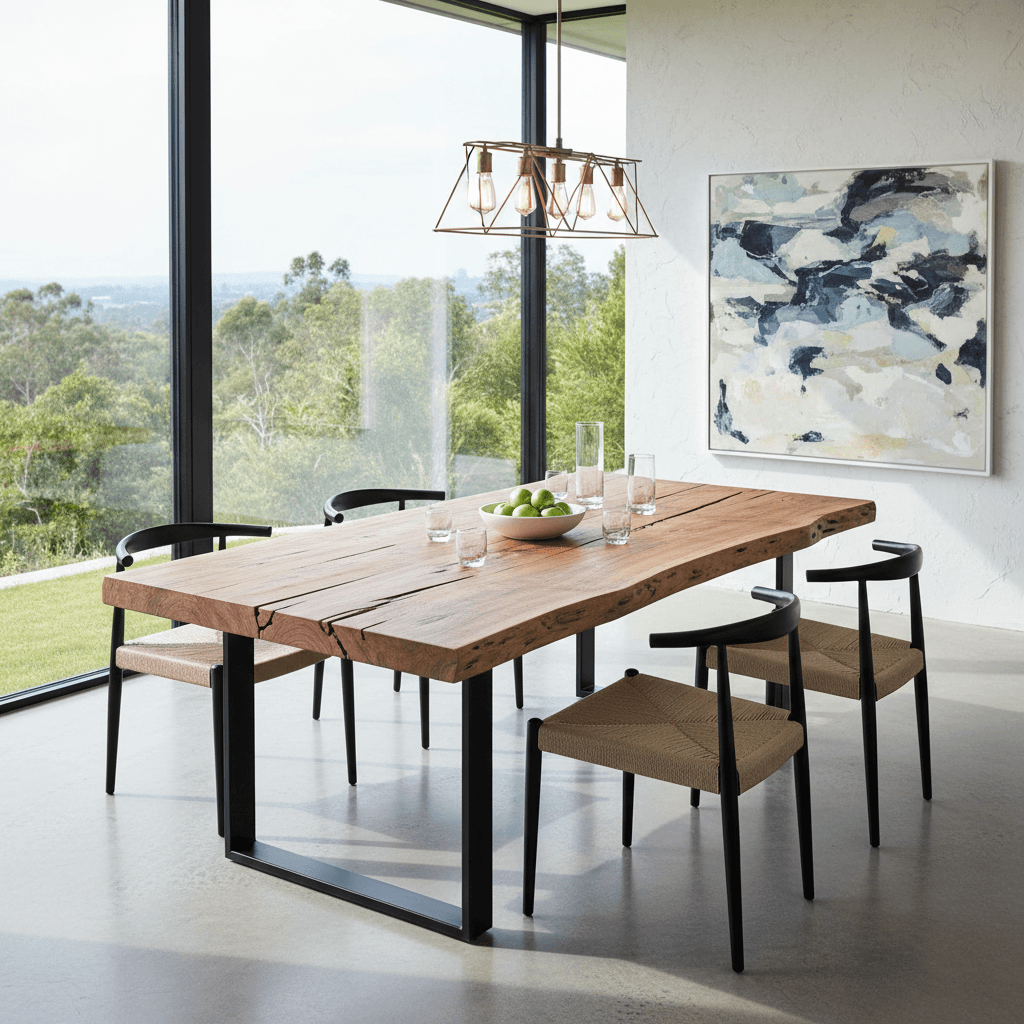 Custom reclaimed wood dining table