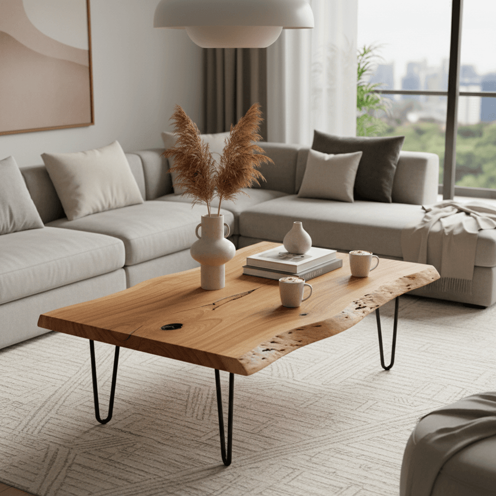 Artisan wood coffee table